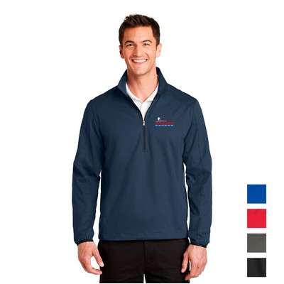 Port Authority® Active 1/2-Zip Soft Shell Embroidered Jacket