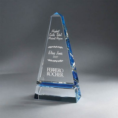 Clear Monolith with Blue Insert (Large)