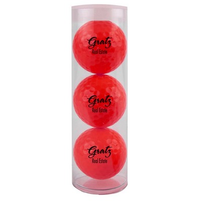 Golf Ball Tube w/Colored Balls