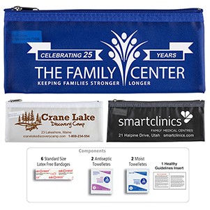 "Pfeiffer" 11 Piece First Aid Kit in Zipper Pouch
