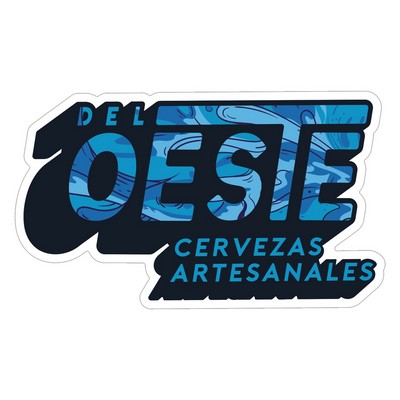 Beer Stickers | Custom | Die Cut Shape | White Vinyl | Ultra Removable Adhesive | 176 to 210 Sq In
