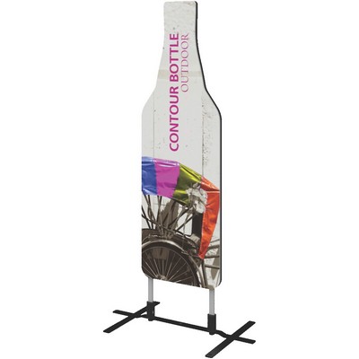 Contour Double Sided Outdoor Sign Bottle w/Plate Base