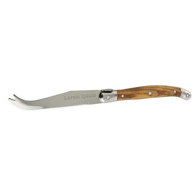 Laguiole Classic Cheese Knife w/Olivewood Brown Handle