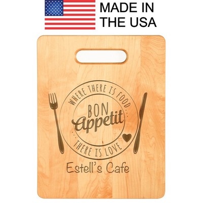 11 1/2" x 8 3/4" Maple Cutting Board MADE IN THE USA!