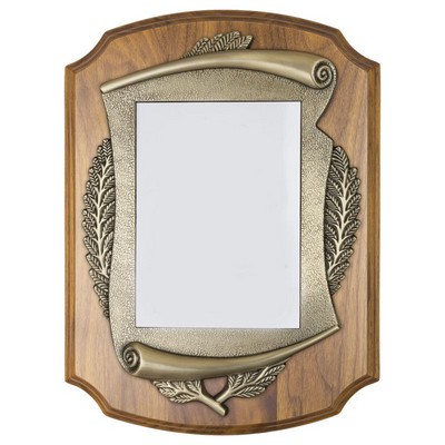 Genuine Walnut Shield Plaque (11" x 15")