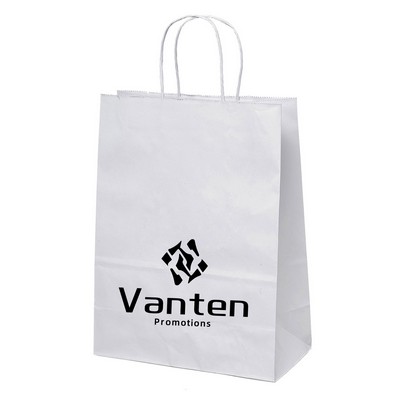 Kraft Paper White Shopping Bag