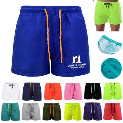 2 In 1 Quick Dry Beach Men Board Shorts