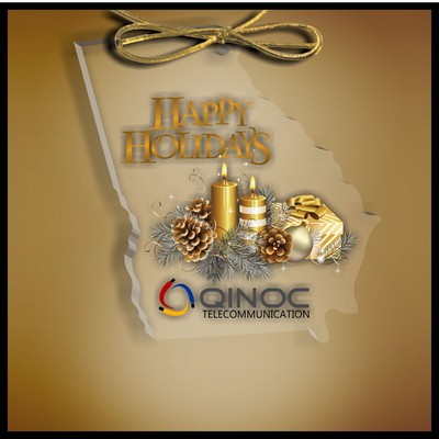 Georgia Ornament in Clear Acrylic