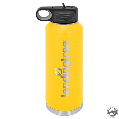 Powder Coated Yellow Travel Water Bottle
