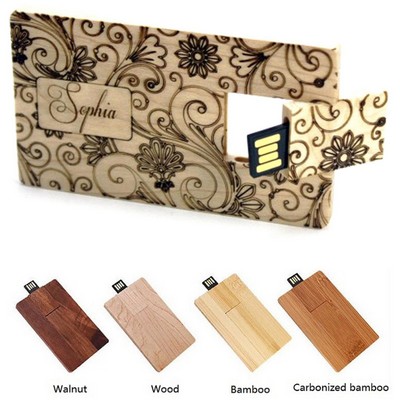 Wooden Card USB Drive - 16GB