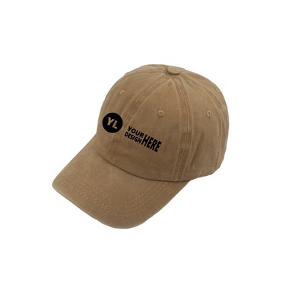 Washed Cotton Baseball Cap Dad Hat