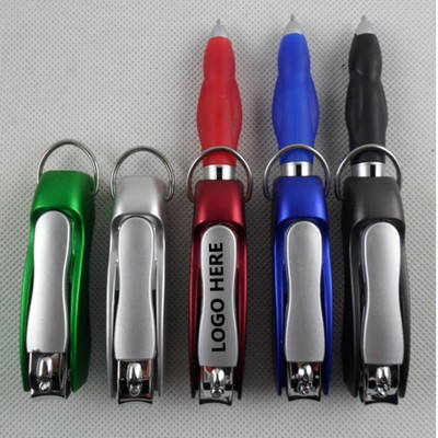 Ballpoint Pen w/Nail Clipper