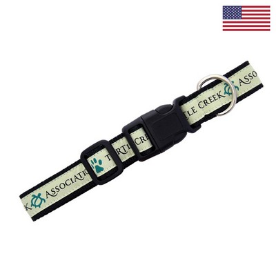 1" Woven Heavy Duty Pet Collar w/ Nickel-Plated Hardware - "Elite" Weave