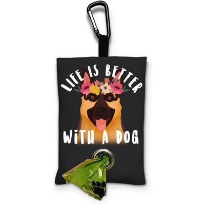 Dog Poop Bag Dispenser w/Carabiner