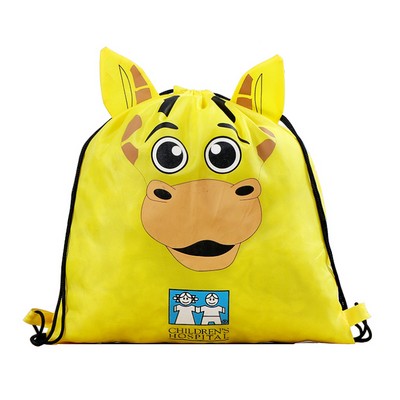 Custom Shaped Drawstring Backpack