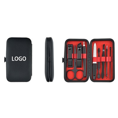Professional 9 PC Manicure Set W/ PU Leather Case