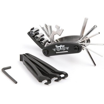 Bike Repair Tool Kit, 16 in 1 Bicycle Multitool with Bike Tire Levers Hex Spoke Wrench, Multi Funct
