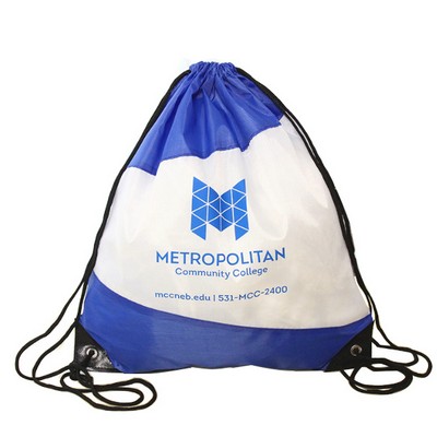 Two-tone Drawstring Sack/String Backpack