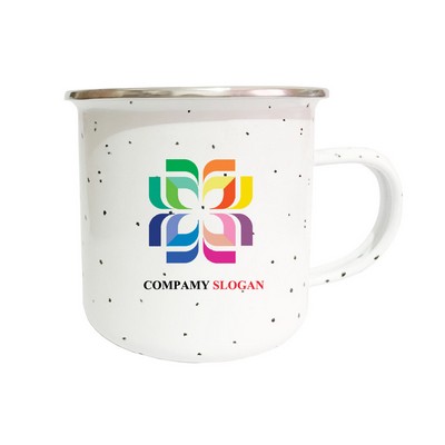 12oz White Mug with Speckles
