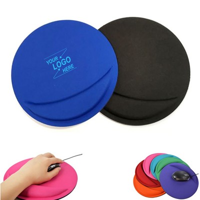 Round Shaped Mouse Pad w/Wrist Rest