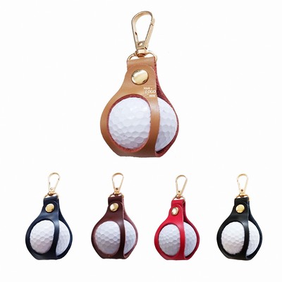 Leather Golf Ball Pouch