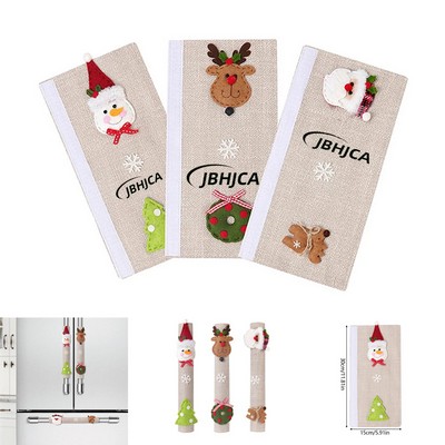 Christmas Linen Handle Cover