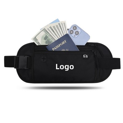 Sports Waist Pack 2-layer Zipper Bag Cycling Running Waist Pack