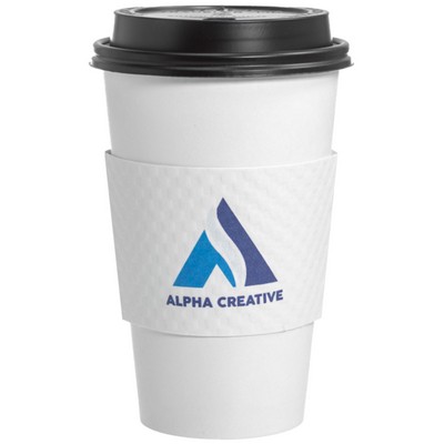 Custom Premium Embossed White Cup Sleeves