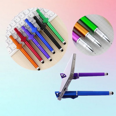3 In 1 Multifunction Soft Touch QR Code Ballpoint Pen with Stylus