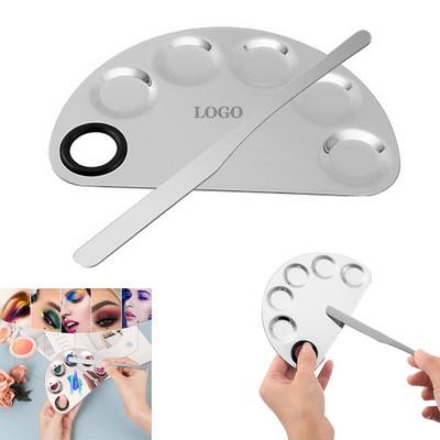 Stainless Steel Makeup Palette With Spatula Tool