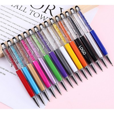 Crystal Ballpoint Pen With Stylus