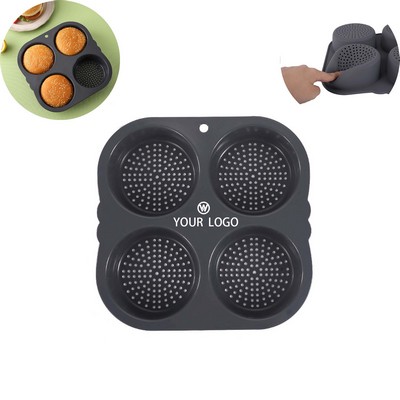 Silicone Four-Hole Hamburger Baking Mold