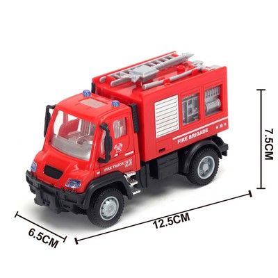 1:64 Pull Back Car Toy Water Cannon Fire Truck