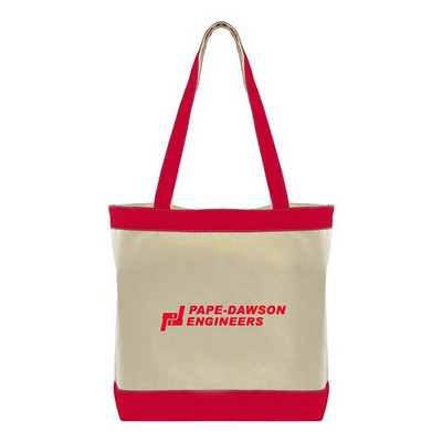 Custom Two Tone Tote Bag (16"W X 14.5"H X 4"D )