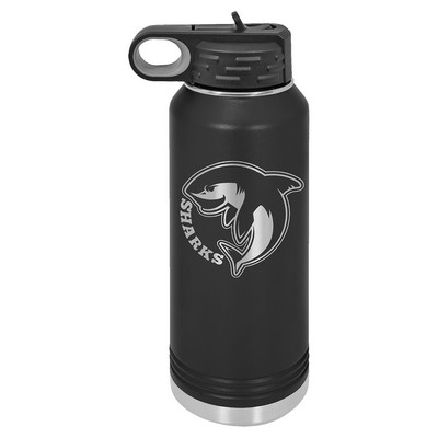 Polar Camel 32oz Black Stainless Steel Water Bottle