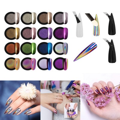 Chrome Gel Polish Mermaid Unicorn Shining Art Nail Mirror Powder