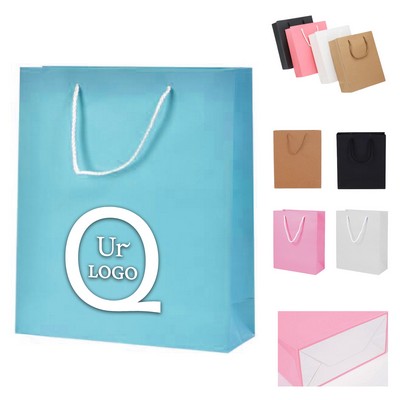 Eco-Friendly Paper Tote Bag w/ Rope Handles
