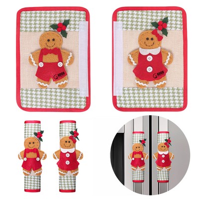 2pcs Christmas Gingerbread Man Handle Protector