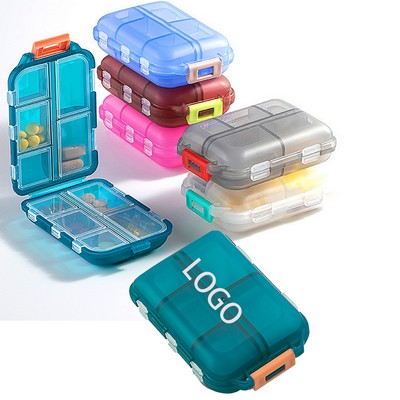 10 Compartments Pill Case