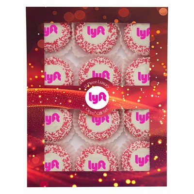 Luxury Chocolate Oreo® Gift Sets - 12 Piece - Printed Oreos® with Corporate Color™ Nonpareils