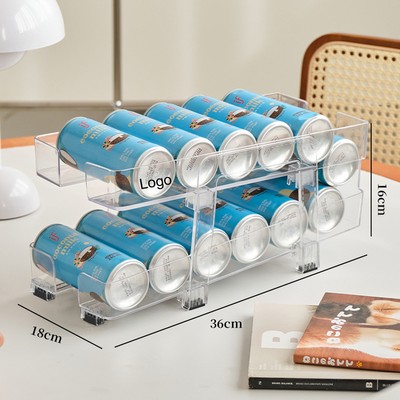 Adjustable Can Organizer for Fridge