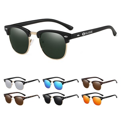 Semi-Rimless Polarized Sunglasses