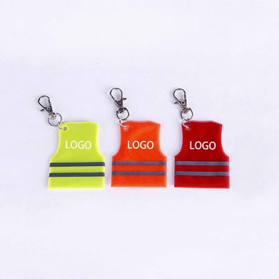 Reflective PVC Keychain Safety Vest