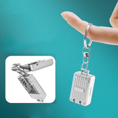 Portable 2" 1 Mini Stainless Steel Luggage Case Nail Clipper Keychain
