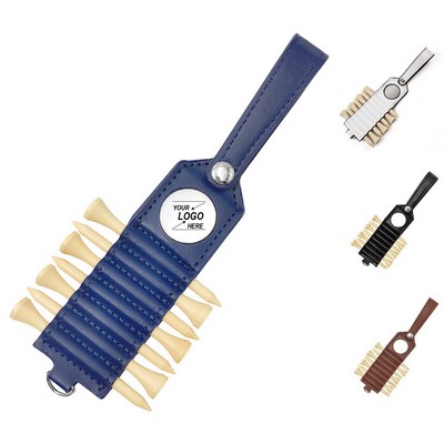 Golf Bag Tee Organizer with 7 Tees