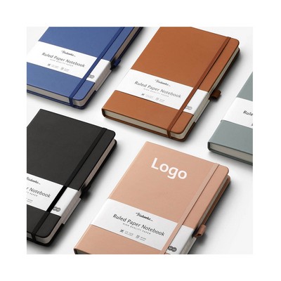 Business Faux Leather Journal Set with Elastic Band (100 Pages)