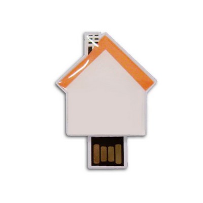 Mini House-Shaped USB Flash Drive Keychain