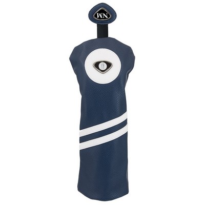 Navy Blue Driver Headcover W/ Silver Medallion