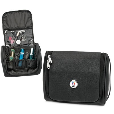 Leather Toiletry Bag W/ Color Medallion