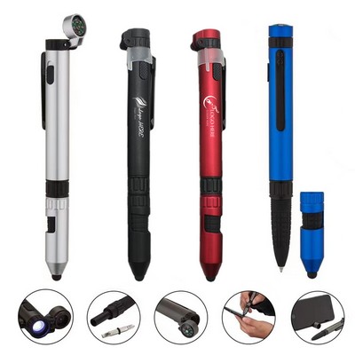 6 In 1 Multifunctional Compass Ballpoint Pen